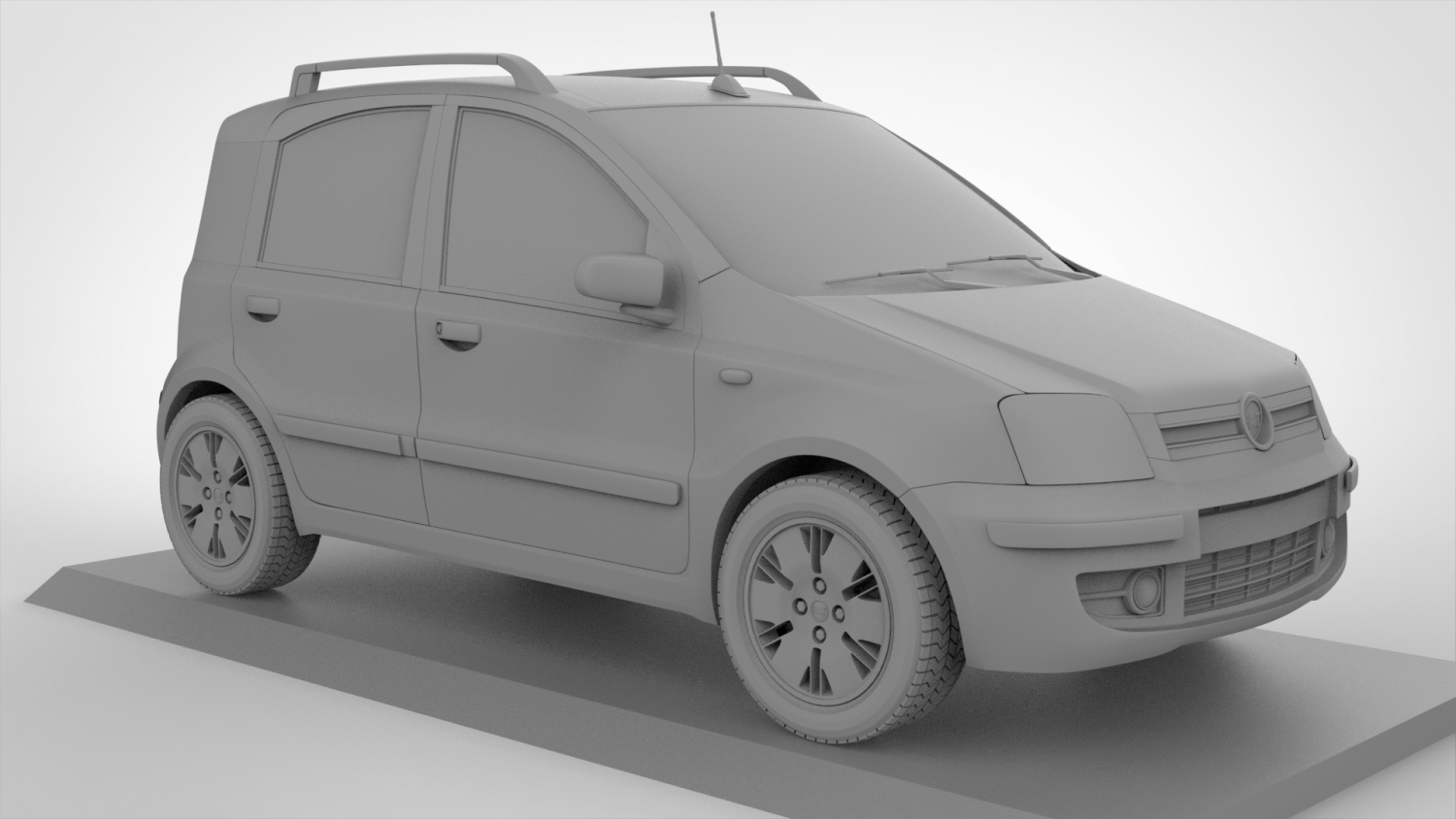 2010 fiat panda 1-18 diecast size model 3D Model in Compact Cars 3DExport