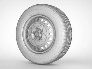 Special Design Fiat Doblo and Dodge Promaster Tin Rim Etiketcilere Yanakli Fiat Jant 3D Model