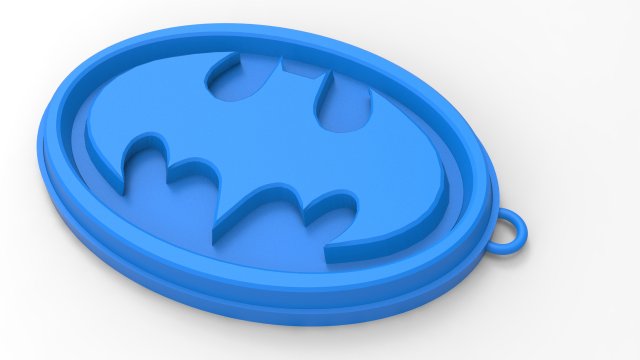 Batman KeyChain 3D Model .c4d .max .obj .3ds .fbx .stl .blend 