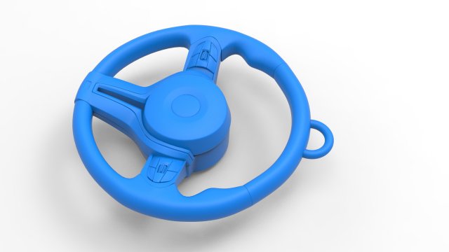Bimmer Steering Wheel Keychain Modelo 3D .c4d .max .obj .3ds .fbx .stl .blend 