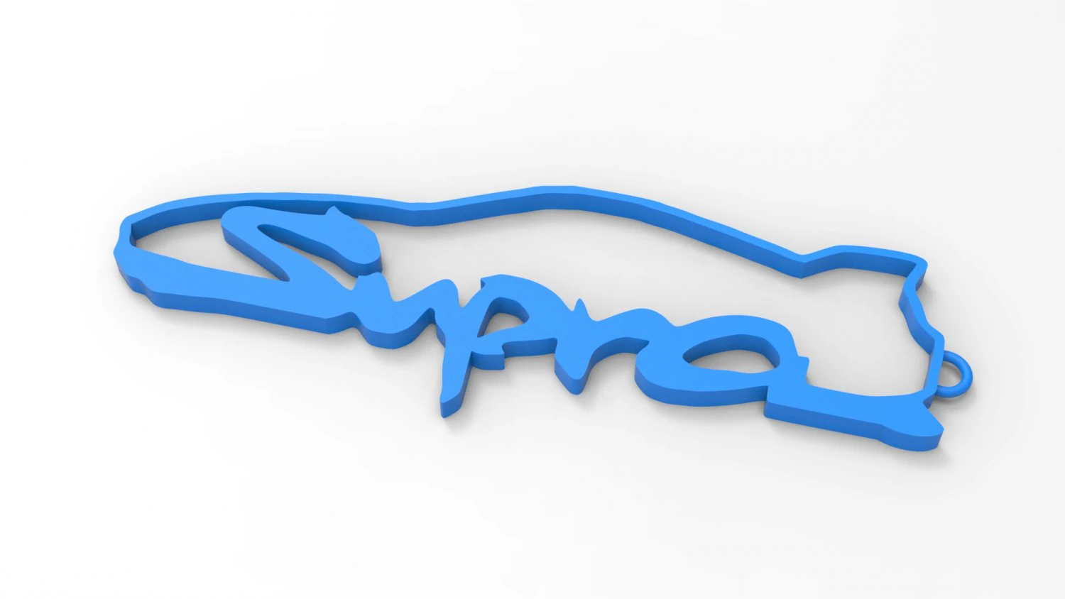 Toyota Supra Keychain Model 3D Model .c4d .max .obj .3ds .fbx .stl .blend 