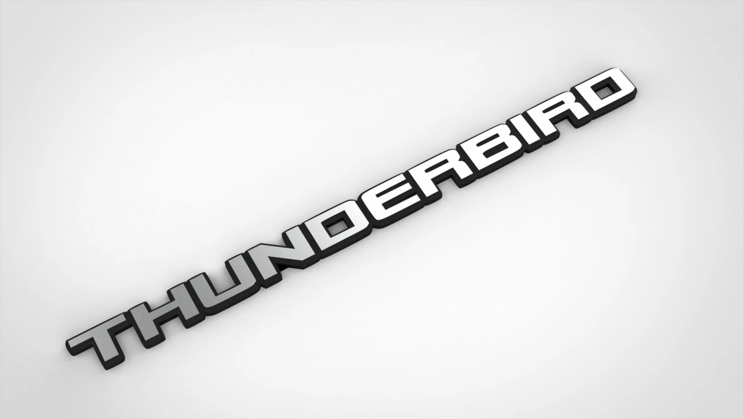 Thunderbird Emblem Etiketcilere Ozel Thunderbird Duz Yazi Arma 3D Model .c4d .max .obj .3ds .fbx .stl .blend 