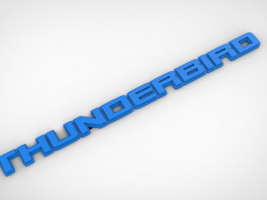 Thunderbird Emblem Etiketcilere Ozel Thunderbird Duz Yazi Arma 3D Model