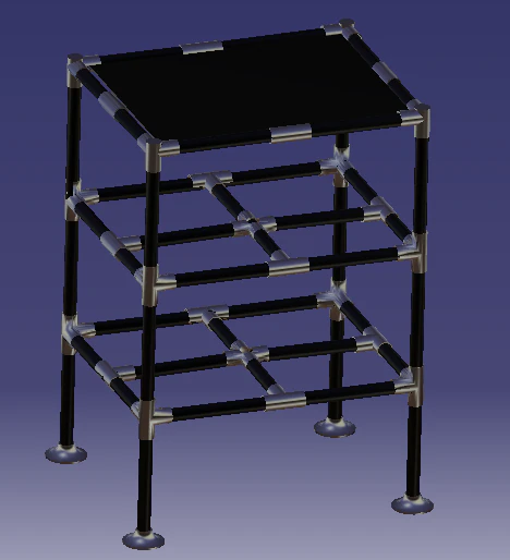 full size fully printable tube cabinet 3D Print Model .c4d .max .obj .3ds .fbx .stl .blend 