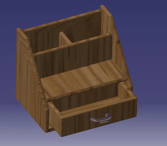 desktop organizer antique style furniture 3D Print Model .c4d .max .obj .3ds .fbx .stl .blend