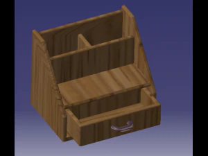 organizador de escritorio muebles de estilo antiguo Modelo de impresión 3D