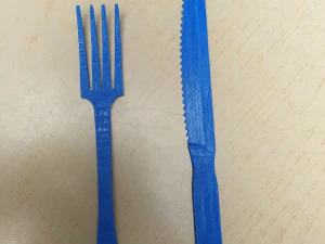 set of cutlery - set de couvert 3D Print Model