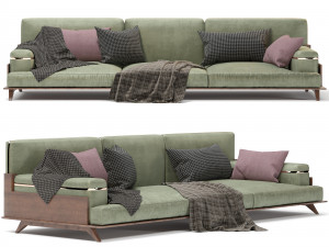 twin-modern 3- sofa 3D Модель