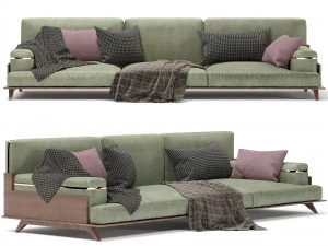 जुड़वां-आधुनिक 3- सोफ़ा 3D मॉडल