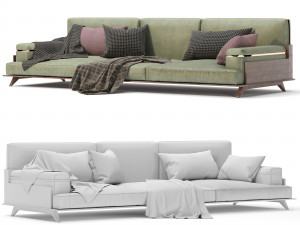 twin-modern 3- sofa Modelo 3D