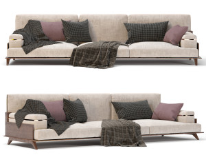 twin-modern 3-seater sofa Modelo 3D