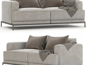 modern sofa-double comfort Model 3D
