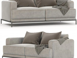 moderno divano-doppio comfort Modello 3D