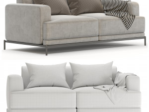 modern sofa-double comfort Model 3D
