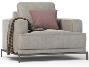 modern sofa - one-seater comfort Modello 3D