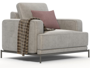 modern sofa - one-seater comfort Modello 3D