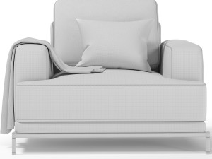 modern sofa - one-seater comfort Modello 3D