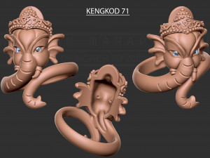 kengkod71 ring ganesh 3d Model 3D