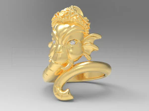 kengkod71 ring ganesh 3d 3D Model