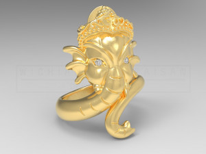 kengkod71 ring ganesh 3d Model 3D