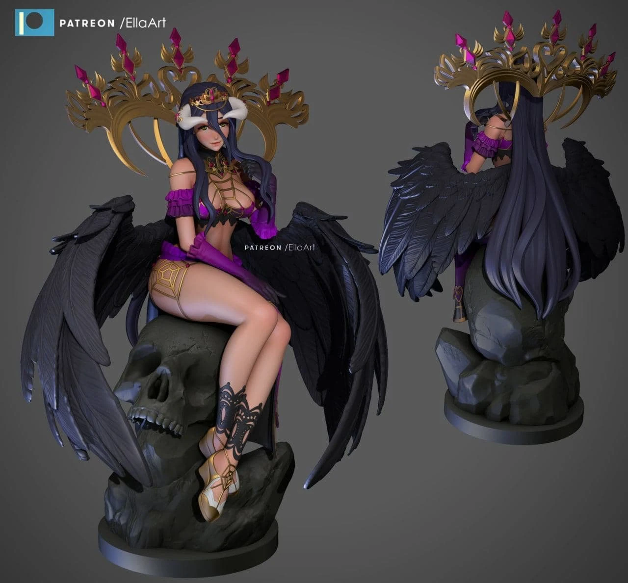 minfilia warde - version 1 and 2 3D Print Model .c4d .max .obj .3ds .fbx .stl .blend 