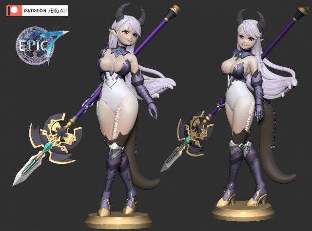 luna epicseven Modello di stampa 3D .c4d .max .obj .3ds .fbx .stl .blend 