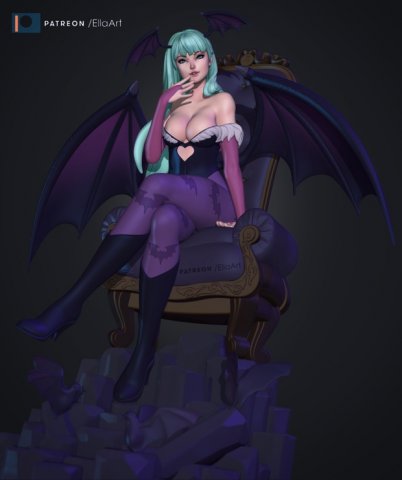 morrigan aensland - version 1 3D प्रिंट मॉडल .c4d .max .obj .3ds .fbx .stl .blend 