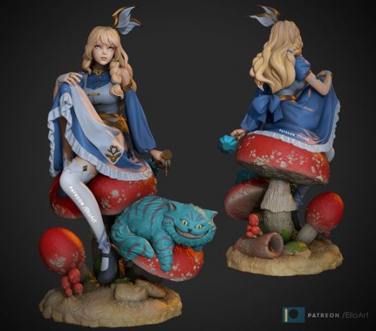 alice in wonderland - version 1 Modelo de Impressão 3D .c4d .max .obj .3ds .fbx .stl .blend 