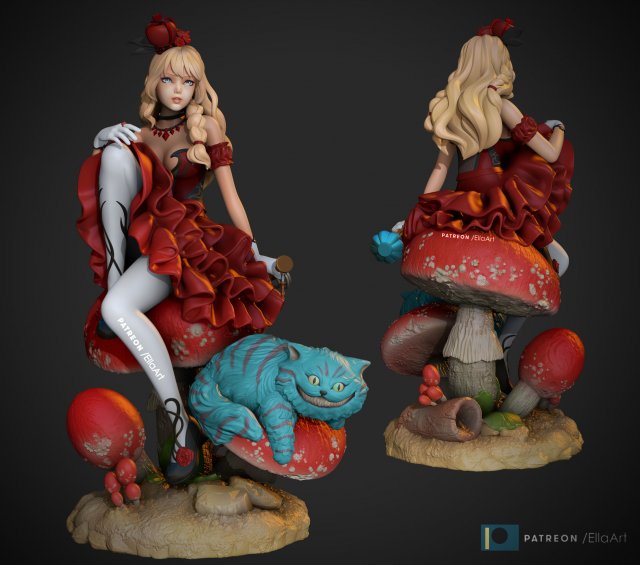 alice in wonderland - version 2 Modèles 3D en vedette .c4d .max .obj .3ds .fbx .stl .blend 