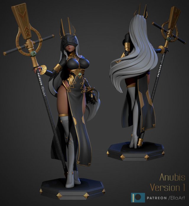 anubis - version 1 Modello di stampa 3D .c4d .max .obj .3ds .fbx .stl .blend 