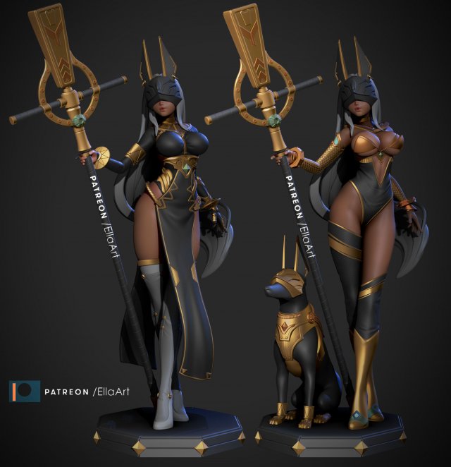 anubis - version 2 3D 打印模型 .c4d .max .obj .3ds .fbx .stl .blend 