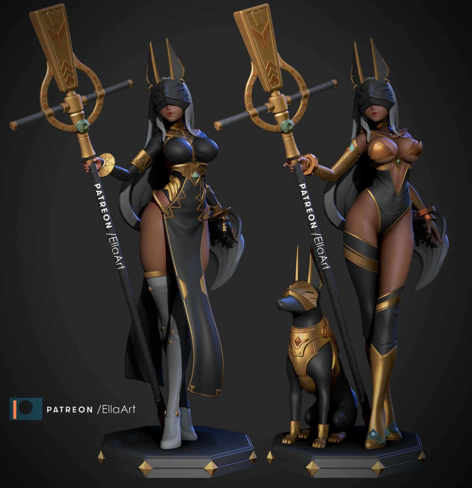 anubis - version 2 3D Print Model .c4d .max .obj .3ds .fbx .stl .blend