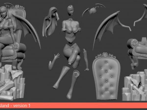 morrigan aensland - version 1 and 2 3D Print Model