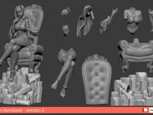 morrigan aensland - version 1 and 2 3D Print Model