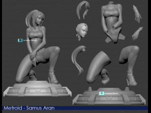 samus aran - version 1 and 2 3D-Druckmodell