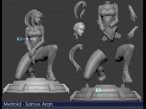 samus aran - version 1 and 2 3D Print Model