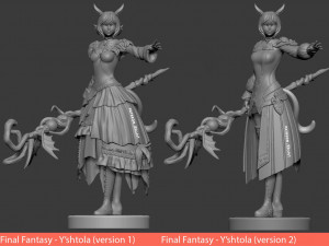 yshtola final fantasy xiv - version 1 and 2 3Dプリントモデル