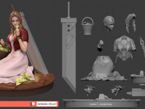 final fantasy 7 remake - aerith version 1 and 2 3D 프린트 모델