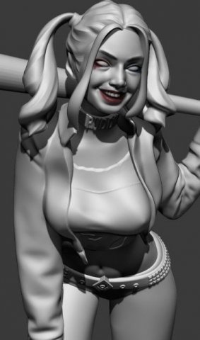 harley quinn Model Cetak 3D .c4d .max .obj .3ds .fbx .stl .blend