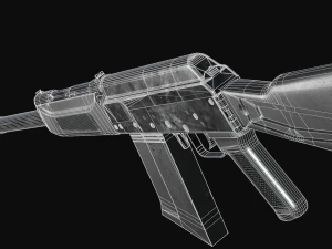 Model strzelby SAIGA 12 Model 3D