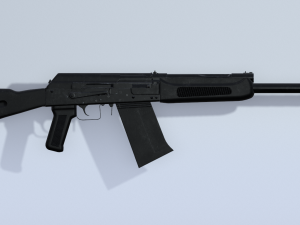 SAIGA 12 Shotgun Model Modelo 3D