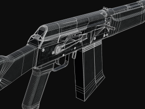 SAIGA 12 Shotgun Model Modelo 3D