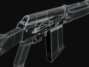 Model strzelby SAIGA 12 Model 3D