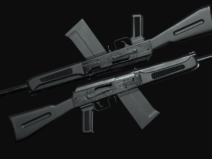 SAIGA 12 Shotgun Model Modelo 3D