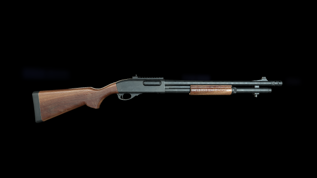 Remington 870 Game-ready 3D Model .c4d .max .obj .3ds .fbx .stl .blend 