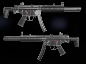 MP5SD Game-ready 3D Model