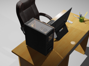 gaming computer setup 3D Model