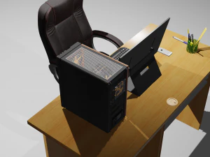 gaming computer setup 3D Model