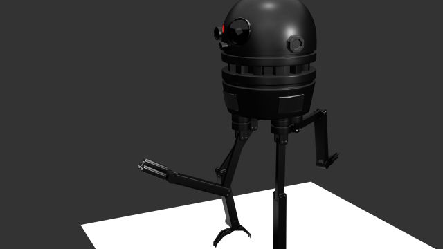 sci-fi droid robot 3D Model .c4d .max .obj .3ds .fbx .stl .blend 