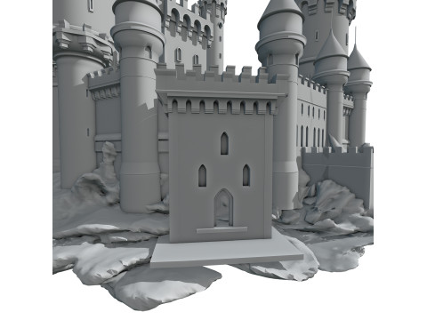Chteau Fort du XIVe Sicle - Modlisation 3D dune Forteresse Mdivale Model 3D